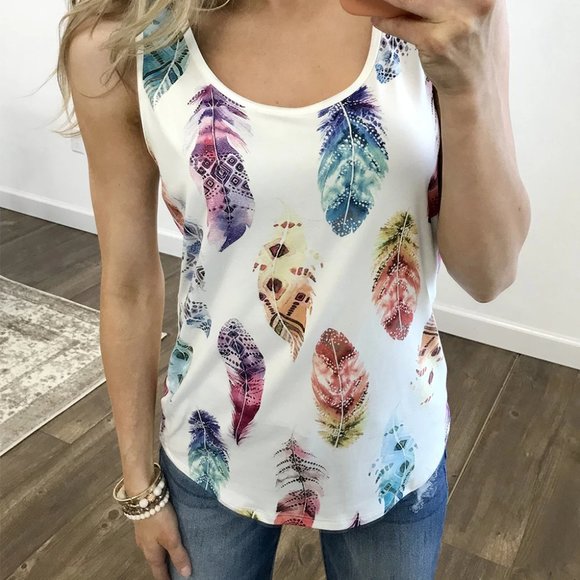 Aztec Feather Tank Top - Picture 5 of 7